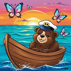 bears tropical ocean ai generated